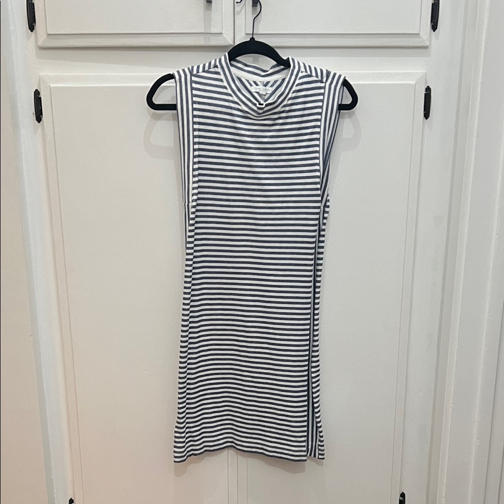 Grey State Navy and White Striped Dress